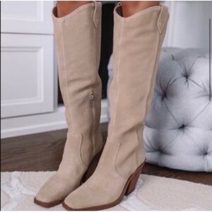 Vince Camuto Taupe Heeled Boots
